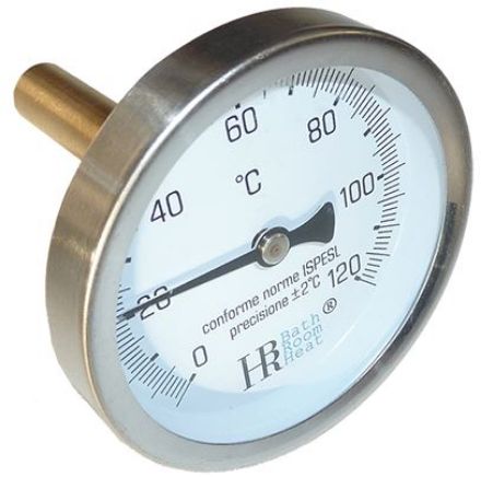 Mutassa a/az Fémházas hőmérő 0-120°C, D63mm, 1/2"x100mm, merülőhüvellyel részleteit Kép Fémházas hőmérő 0-120°C, D63mm, 1/2"x100mm, merülőhüvellyel