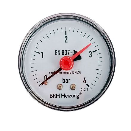 Mutassa a/az Hátsó csatlakozású nyomásmérő D63mm, 1/4", 0-4bar részleteit Kép Hátsó csatlakozású nyomásmérő D63mm, 1/4", 0-4bar