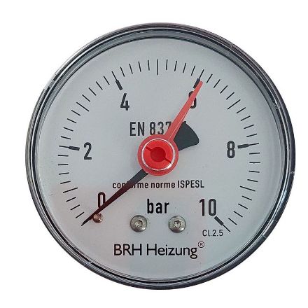 Mutassa a/az Hátsó csatlakozású nyomásmérő D63mm, 1/4", 0-10bar részleteit Kép Hátsó csatlakozású nyomásmérő D63mm, 1/4", 0-10bar