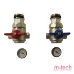 Kép m-tech UniTherm hollandis KB egyenes golyóscsap szett hőmérővel, sárgaréz, krómozott 1" (párban)