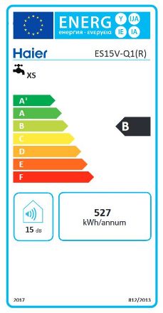 Mutassa a/az Haier ES15V-Q1 (EU) 15l villanybojler, felső elhelyezésű részleteit Kép Haier ES15V-Q1 (EU) 15l villanybojler, felső elhelyezésű