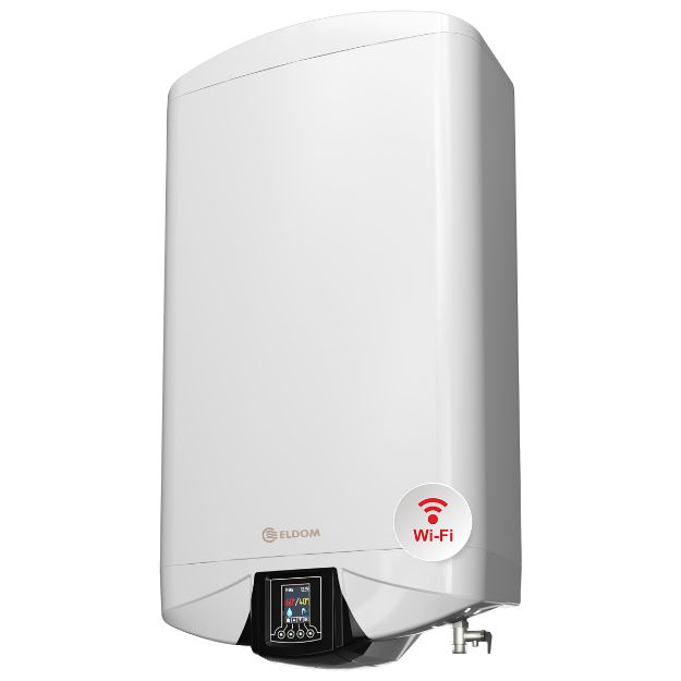 Kép Eldom Galant 60 Wifi villanybojler, fehér, lapos kivitel