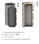 Kép Sunsystem P 1500 puffertároló 1500 l. csőkígyó nélkül, levehető szigeteléssel
