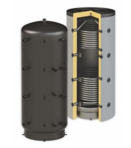 Kép Sunsystem PBM-R2 1000 puffertároló 1000 l. 2 csőkígyóval, szigeteléssel