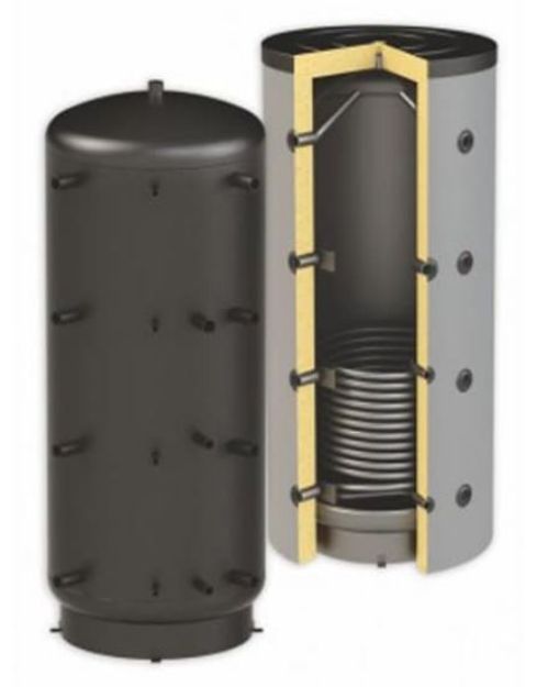 Kép Sunsystem PBM-R 800 puffertároló 800 l. 1 csőkígyóval, szigeteléssel