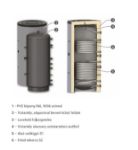 Kép Sunsystem PR2 1000 puffertároló 1000 l. 2 csőkígyóval, szigeteléssel