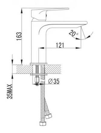 Mutassa a/az Wellis Asti magas mosdó csaptelep részleteit Kép Wellis Asti magas mosdó csaptelep