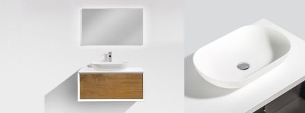 Mutassa a/az Wellis Miletos matt fehér pultra építhető porcelán mosdó részleteit Kép Wellis Miletos matt fehér pultra építhető porcelán mosdó