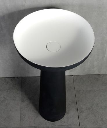 Mutassa a/az Wellis Pillar Black szabadonálló mosdó részleteit Kép Wellis Pillar Black szabadonálló mosdó
