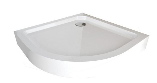 Kép Wellis Zuhanytálca íves, magas - 90x90x15 cm, lefolyóval
