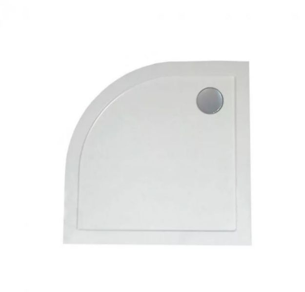Kép Wellis Zuhanytálca íves, lapos - 90x90x4 cm, lefolyóval
