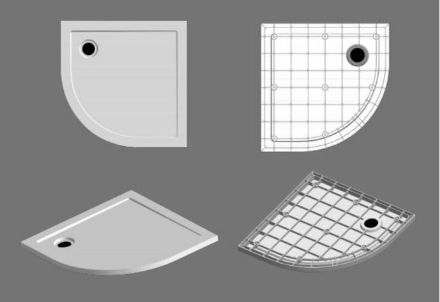 Mutassa a/az Wellis Zuhanytálca íves, lapos - 90x90x4 cm, lefolyóval részleteit Kép Wellis Zuhanytálca íves, lapos - 90x90x4 cm, lefolyóval