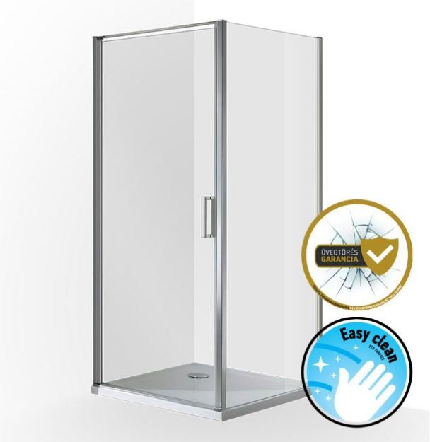 Kép Wellis Quadrum 90 nyílóajtós szögletes zuhanykabin- Easy Clean bevonattal