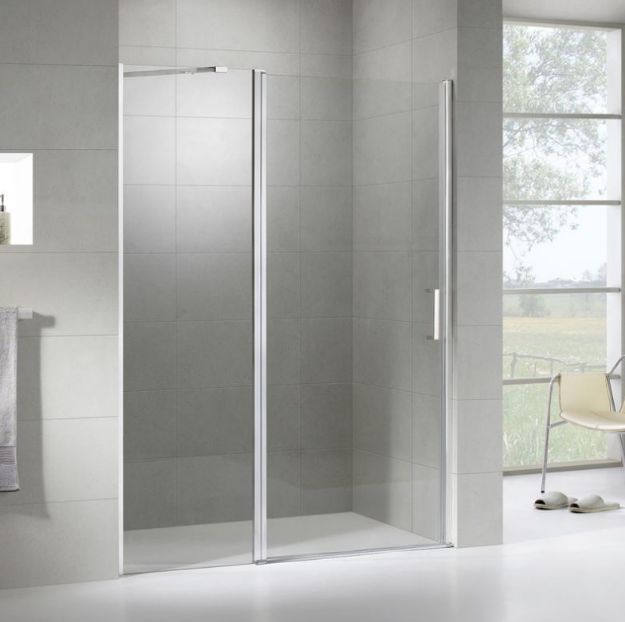 Kép Wellis Pure 90x190 cm, nyílóajtós zuhanyfal - Easy Clean bevonattal
