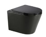 Kép Wellis Clement Black matt fekete fali WC