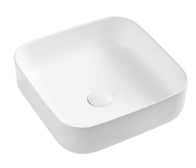Kép Wellis Azalea matt fehér pultra építhető porcelán mosdó