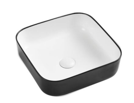 Mutassa a/az Wellis Azalea matt fekete-fehér pultra építhető porcelán mosdó részleteit Kép Wellis Azalea matt fekete-fehér pultra építhető porcelán mosdó