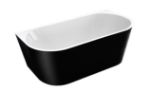 Kép Wellis Calabria Black  170x80x58 cm, szabadon álló kád fekete külsővel