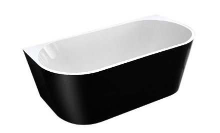 Mutassa a/az Wellis Calabria Black  170x80x58 cm, szabadon álló kád fekete külsővel részleteit Kép Wellis Calabria Black  170x80x58 cm, szabadon álló kád fekete külsővel