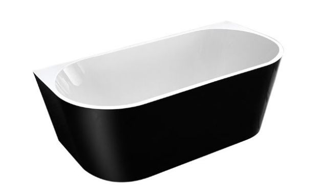 Kép Wellis Calabria Black  170x80x58 cm, szabadon álló kád fekete külsővel