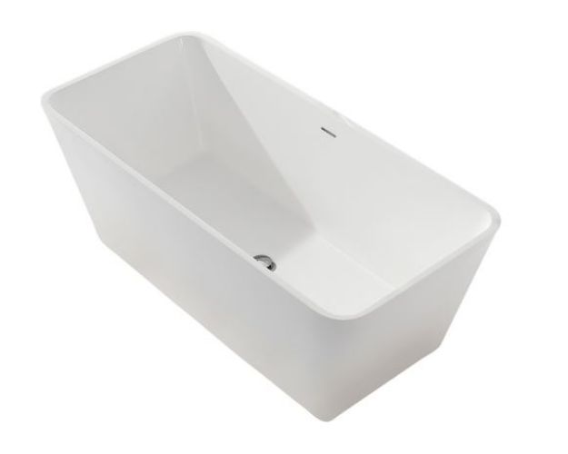 Kép Wellis Carib Matt White öntöttmárvány szabadon álló kád 167x85x53 cm