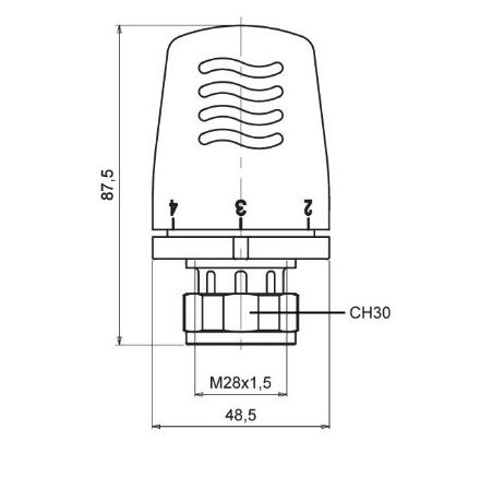 Mutassa a/az ICMA art. 1100 termosztátfej, folyadéktöltetű, 7°C- 28°C, 28x1,5mm csatl., fehér részleteit Kép ICMA art. 1100 termosztátfej, folyadéktöltetű, 7°C- 28°C, 28x1,5mm csatl., fehér