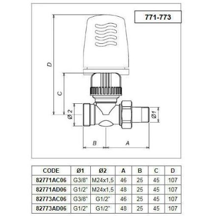 Mutassa a/az ICMA 1122 1/2" termosztatikus rad.szelep, sarok, müa/rézcsőhöz (24x1,5), termosztát opcióval, fehér részleteit Kép ICMA 1122 1/2" termosztatikus rad.szelep, sarok, müa/rézcsőhöz (24x1,5), termosztát opcióval, fehér
