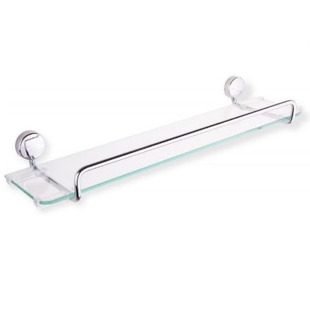 Mutassa a/az Koin Simple üvegpolc kettő tartóval, króm részleteit Kép Koin Simple üvegpolc kettő tartóval, króm