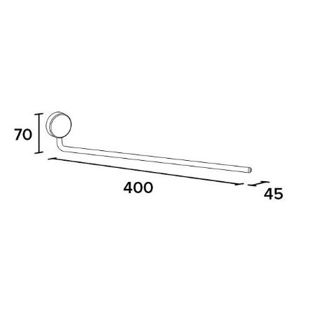 Mutassa a/az Koin Simple mozgatható törölköző akasztó, króm részleteit Kép Koin Simple mozgatható törölköző akasztó, króm