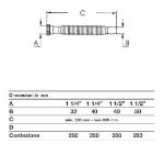 Kép Ghidini jollyflex flexibilis bekötőcső 5/4" 32mm