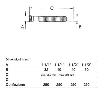Mutassa a/az Ghidini jollyflex flexibilis bekötőcső 5/4" 32mm részleteit Kép Ghidini jollyflex flexibilis bekötőcső 5/4" 32mm