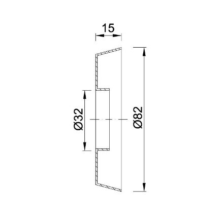 Mutassa a/az Styron NA32 műanyag csőtakaró ( 33 mm falelállás ) részleteit Kép Styron NA32 műanyag csőtakaró ( 33 mm falelállás )