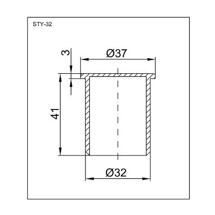Mutassa a/az Styron műanyag dugó NA 32 mm részleteit Kép Styron műanyag dugó NA 32 mm