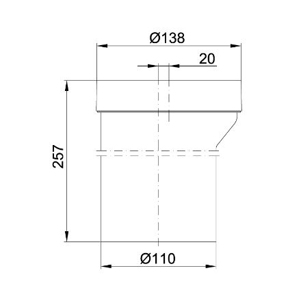 Mutassa a/az D110 WC bekötő excenteres 20mm eltolással, hosszú részleteit Kép D110 WC bekötő excenteres 20mm eltolással, hosszú
