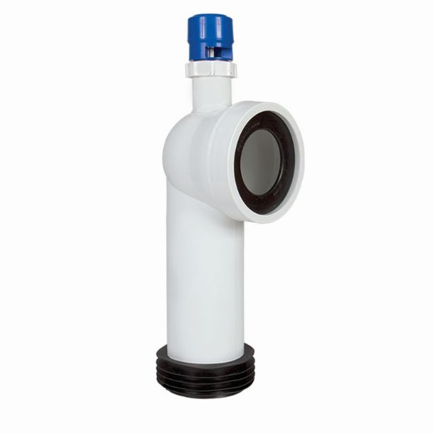 Kép Styron WC bekötő könyök D90 mm-es, légbeszívós