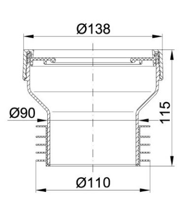 Mutassa a/az Styron Wc bekötő egyenes részleteit Kép Styron Wc bekötő egyenes