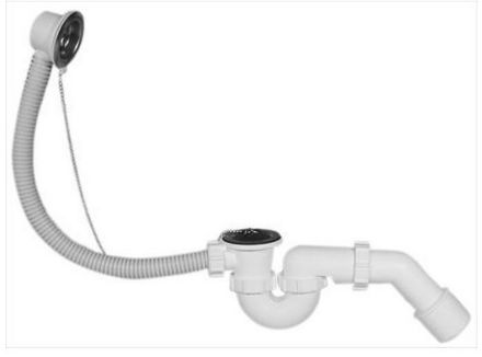 Mutassa a/az Styron 536 fürdőkád le és túlfolyó garnitúra, kádszifon részleteit Kép Styron 536 fürdőkád le és túlfolyó garnitúra, kádszifon