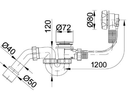 Mutassa a/az Styron Automata kádszifon részleteit Kép Styron Automata kádszifon