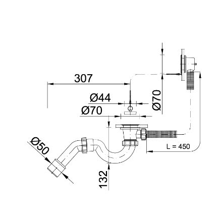 Mutassa a/az Styron NA40/50 fürdőkádszifon túlfolyóval, leeresztőszeleppel részleteit Kép Styron NA40/50 fürdőkádszifon túlfolyóval, leeresztőszeleppel