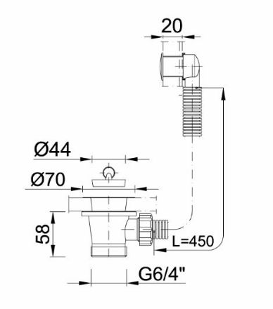 Mutassa a/az Egymedencés mosogatóleeresztő részleteit Kép Egymedencés mosogatóleeresztő