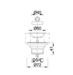 Kép Styron 5/4˝ leeresztőszelep D60mm M6x70-es csavarral