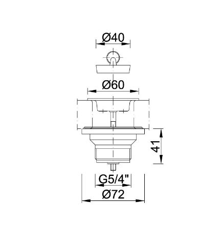 Mutassa a/az Styron 5/4˝ leeresztőszelep D60mm M6x70-es csavarral részleteit Kép Styron 5/4˝ leeresztőszelep D60mm M6x70-es csavarral