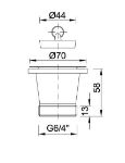 Kép Styron Magasított leeresztőszelep 6/4˝ -70mm-es tányérral