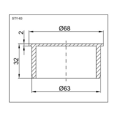 Mutassa a/az Styron műanyag dugó NA 63 mm részleteit Kép Styron műanyag dugó NA 63 mm