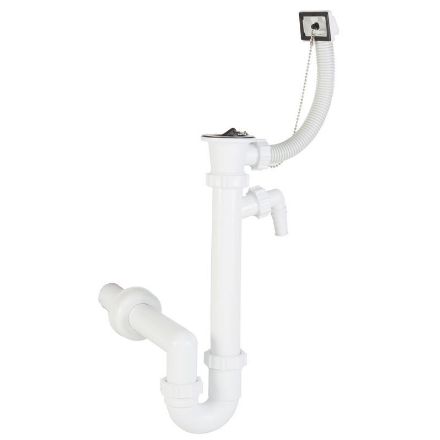 Mutassa a/az Styron 638-1 csőszifon 40 mm -es elfolyással, leeresztőszeleppel, mosogatógép csatlakozással részleteit Kép Styron 638-1 csőszifon 40 mm -es elfolyással, leeresztőszeleppel, mosogatógép csatlakozással