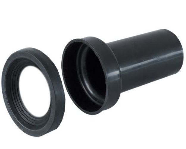 Kép Styron WC bekötő cső egyenes DN90mm, L=205mm, gumi szimeringgel
