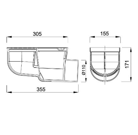Mutassa a/az Styron Kültéri víznyelő, eresz bekötéssel, 110 mm részleteit Kép Styron Kültéri víznyelő, eresz bekötéssel, 110 mm