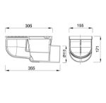 Kép Styron Kültéri víznyelő, eresz bekötéssel 110mm