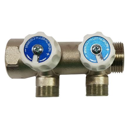 Mutassa a/az Front osztó 1" 2 körös, 24x19mm csatlakozással  részleteit Kép Front osztó 1" 2 körös, 24x19mm csatlakozással