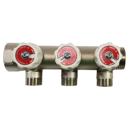 Mutassa a/az Front osztó 1" 3 körös, 24x19mm csatlakozással  részleteit Kép Front osztó 1" 3 körös, 24x19mm csatlakozással